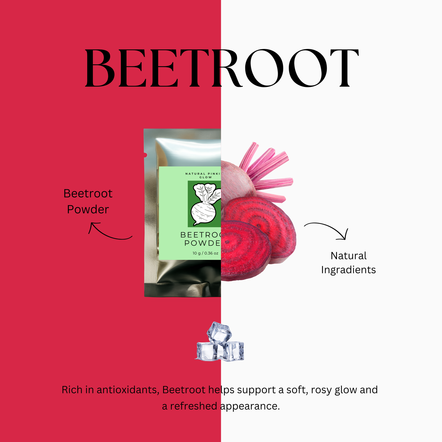 Glow Up Duo – Skincare Ice Therapy Sachets (Beetroot & Carrot)