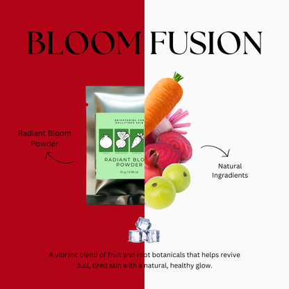 Bloom Fusion – Skincare Ice Therapy Sachets (Beetroot, Carrot, Amla & Pomegranate)