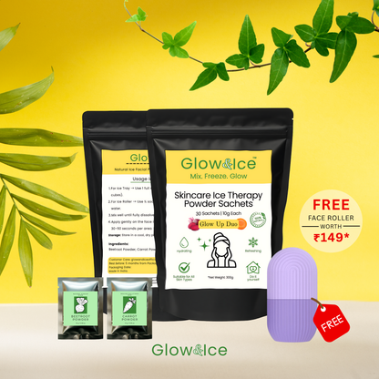 Glow Up Duo – Skincare Ice Therapy Sachets (Beetroot & Carrot)