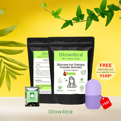 PomeLift – Skincare Ice Therapy Sachets (Pomegranate Shell Powder)